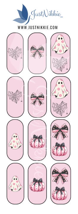 Cute Halloween Nail Water Decals