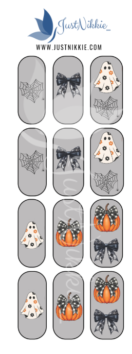 Cute Halloween Nail Water Decals