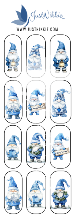 Winter Gnome Nail Water Decals