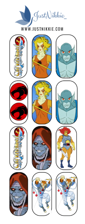 Cartoon ThunderCats Warrior Nail Water Decals