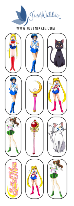 Sailor Moon Nail Water Decals