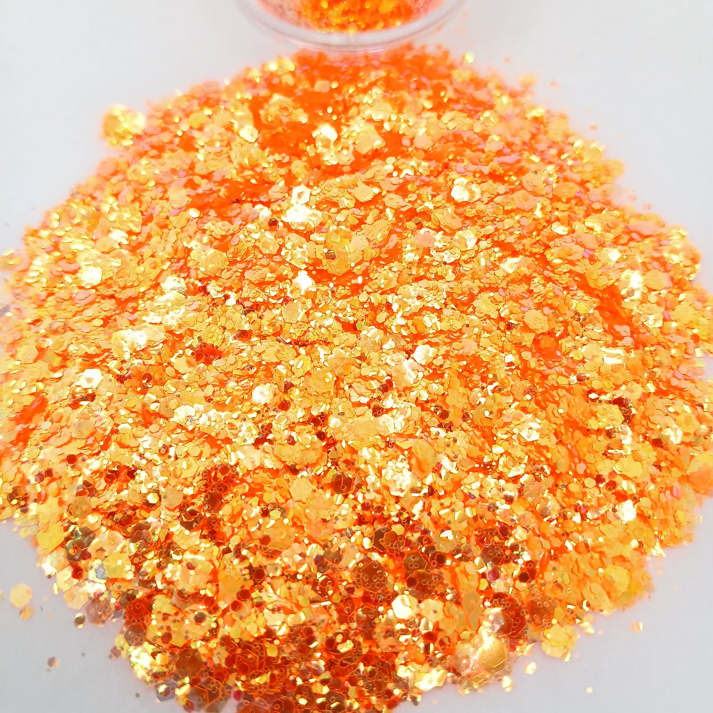Solar Flare Iridescent Glitter – Fiery Orange & Gold Sparkle