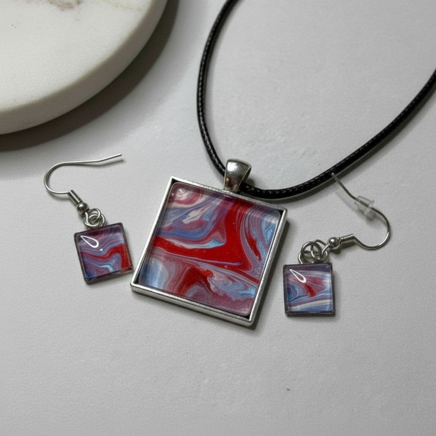 Acrylic Paint Skin Jewelry Set – One-of-a-Kind Wearable Art