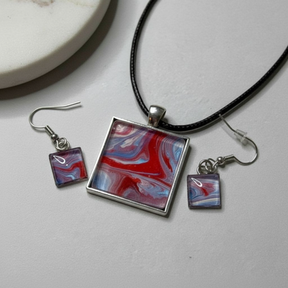 Acrylic Paint Skin Jewelry Set – One-of-a-Kind Wearable Art