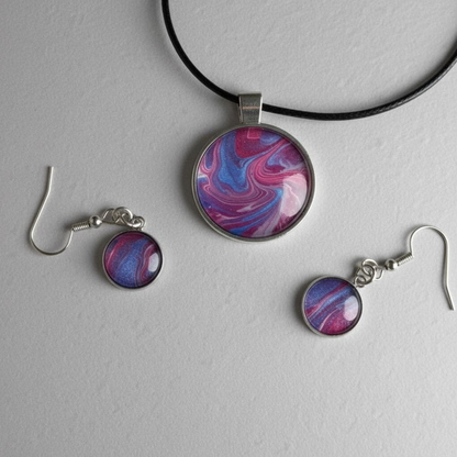 Acrylic Paint Skin Jewelry Set – One-of-a-Kind Wearable Art