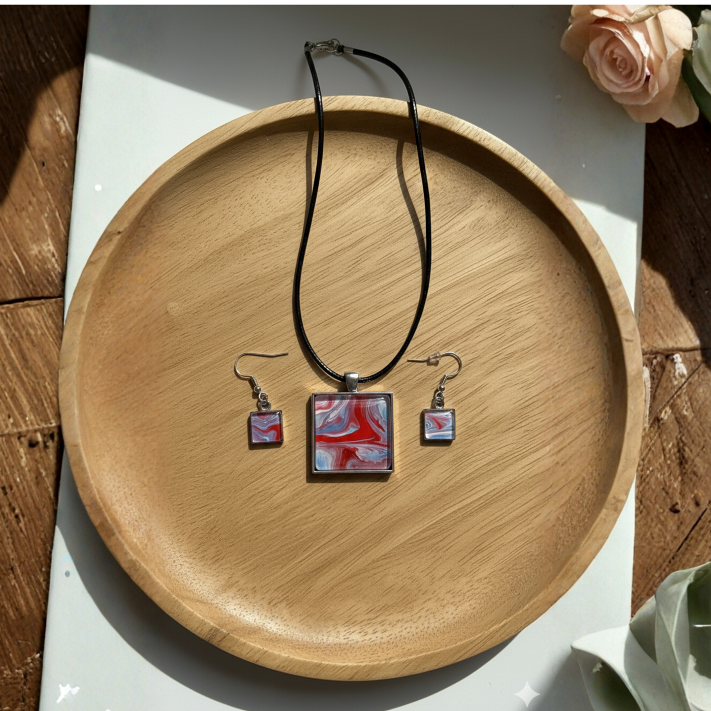 Acrylic Paint Skin Jewelry Set – One-of-a-Kind Wearable Art