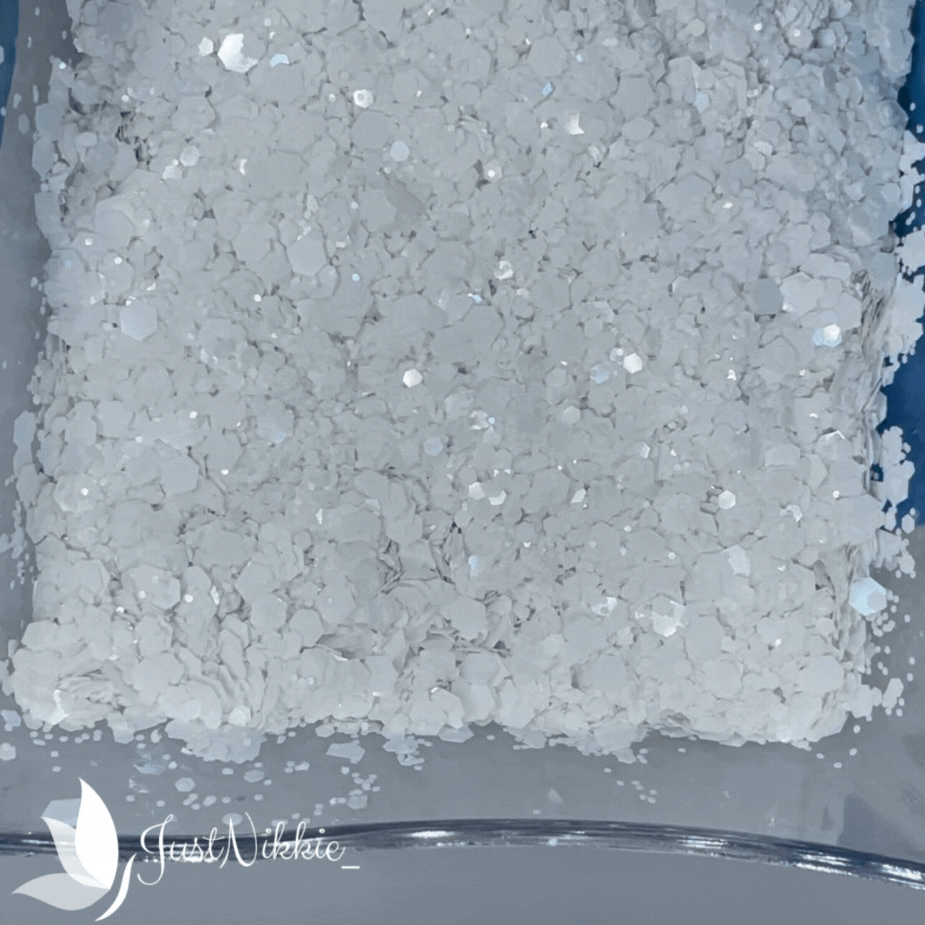 White Whisper Metallic Chunky Glitter Mix – Pure White Glitter