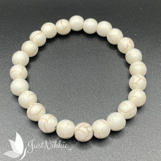 Pure Serenity Bracelet | White Howlite Natural Stone Beaded Bracelet