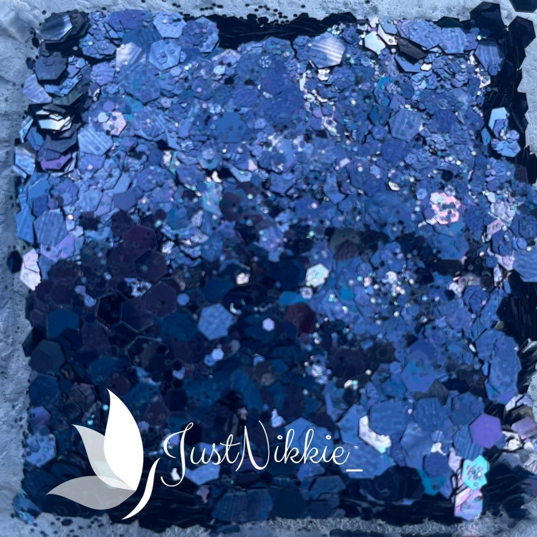 Twilight Dark Navy Blue Metallic Glitter – Chunky Glitter Mix Sparkle