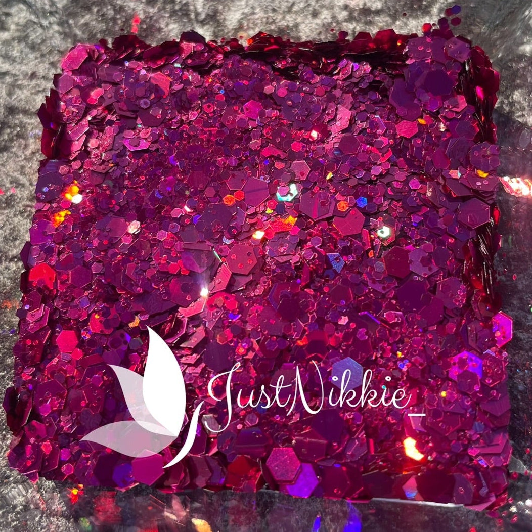 Holo Barbie Vibrant Pink Glitter with Subtle Pink Shift – Eco-Friendly Sparkle
