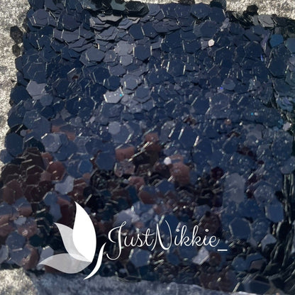 Midnight Christmas Black Metallic Glitter – Elegant Year-Round Sparkle