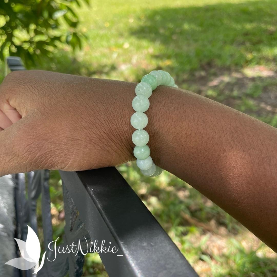 Fresh Minty Delight Bracelet | Natural Mint Green Beaded Bracelet