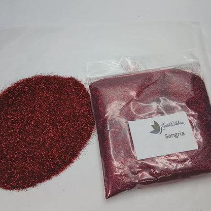 Sangria Red Metallic Glitter – Lustrous Deep Red Metallic Glitter