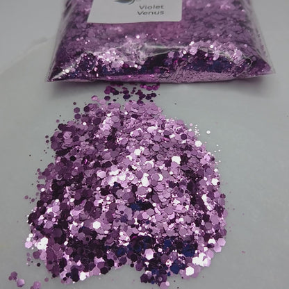 Violet Venus Metallic Chunky Glitter – Vibrant Violet Purple Glitter Mix