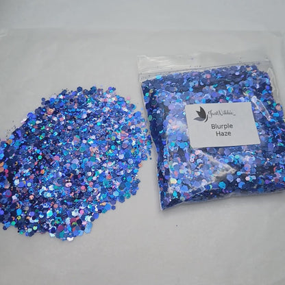 Blurple Haze Purple-Blue Holographic Glitter