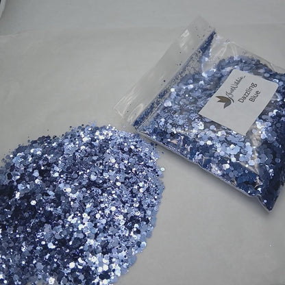 Dazzling Blue Metallic Glitter – Chunky Blend Blue Glitter