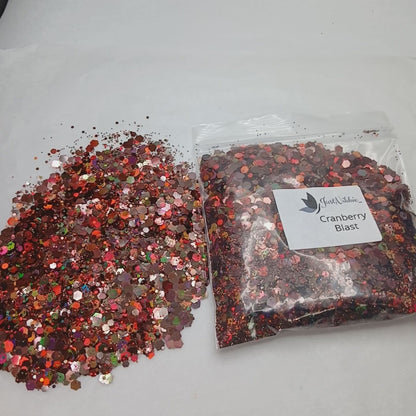 Cranberry Blast Holographic Glitter – Chunky Brown Glitter