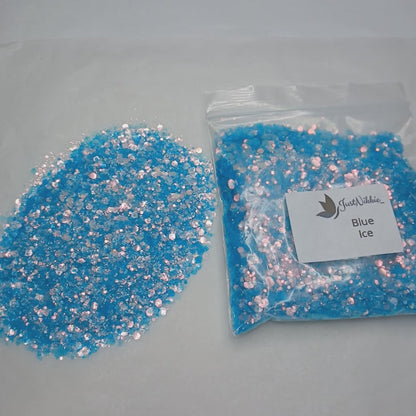 Blue Ice Iridescent Glitter – Chunky Blue Frozen Glitter Mix