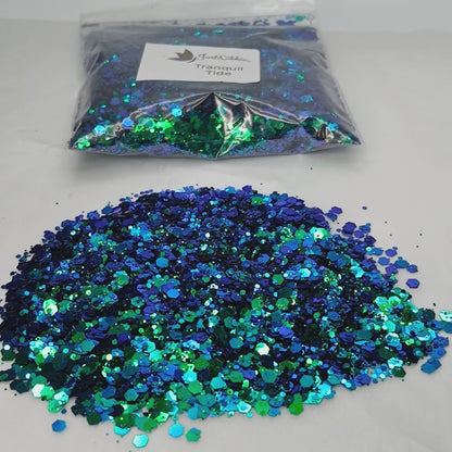 Tranquil Tide Chameleon Glitter – Green to Blue Shift Glitter Mix