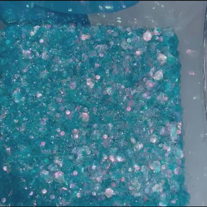 Blue Ice Iridescent Glitter – Chunky Blue Frozen Glitter Mix