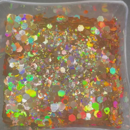 New Year Same Gold Holographic Glitter – Radiant Light Gold Chunky Glitter